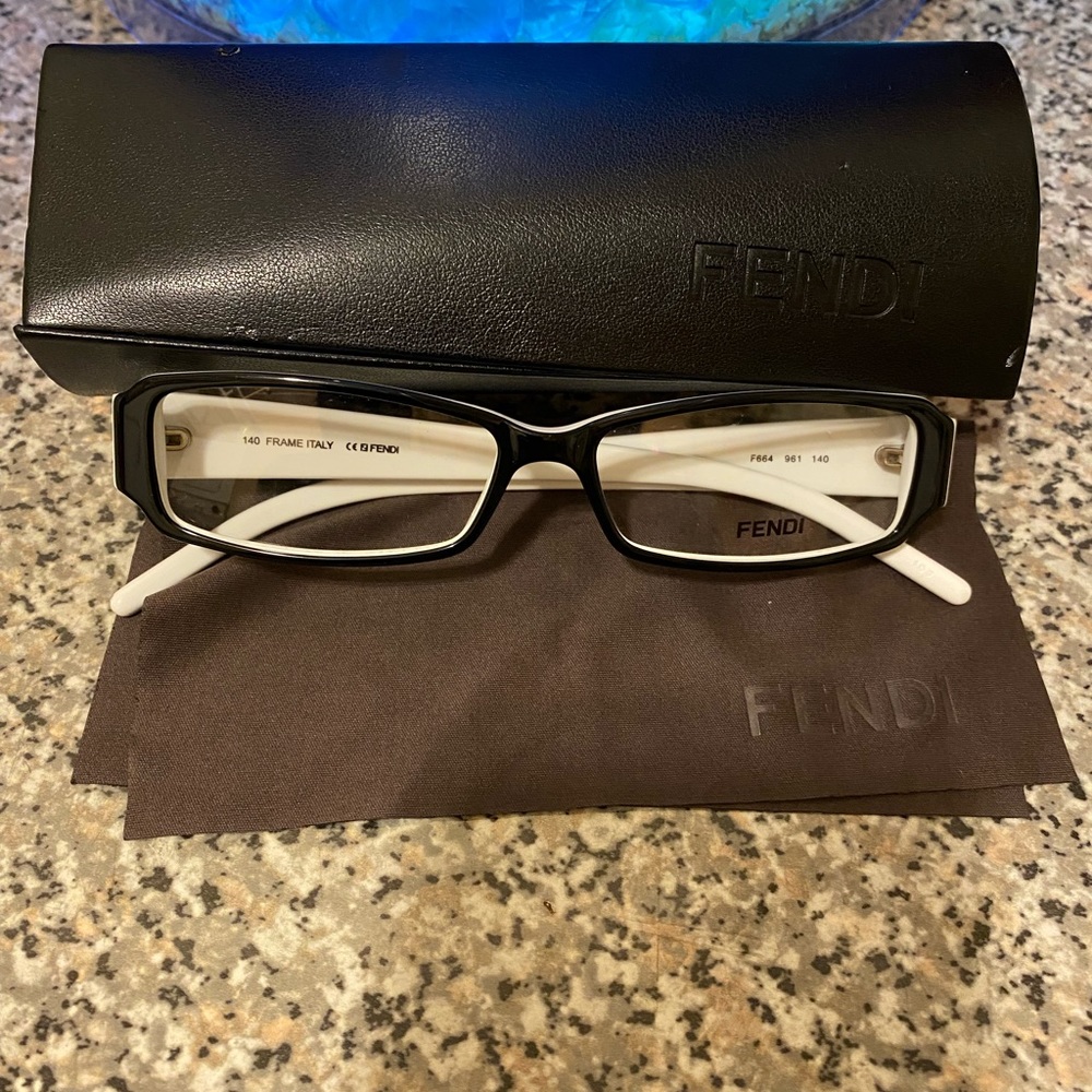 Fendi black and white eyeglasses never used